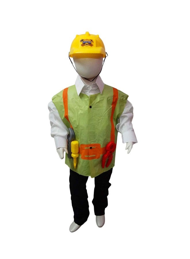 BookMyCostume Engineer Civil Construction Worker Community Helper Builder Kids Fancy Dress Costume 3-4 years - Image 1